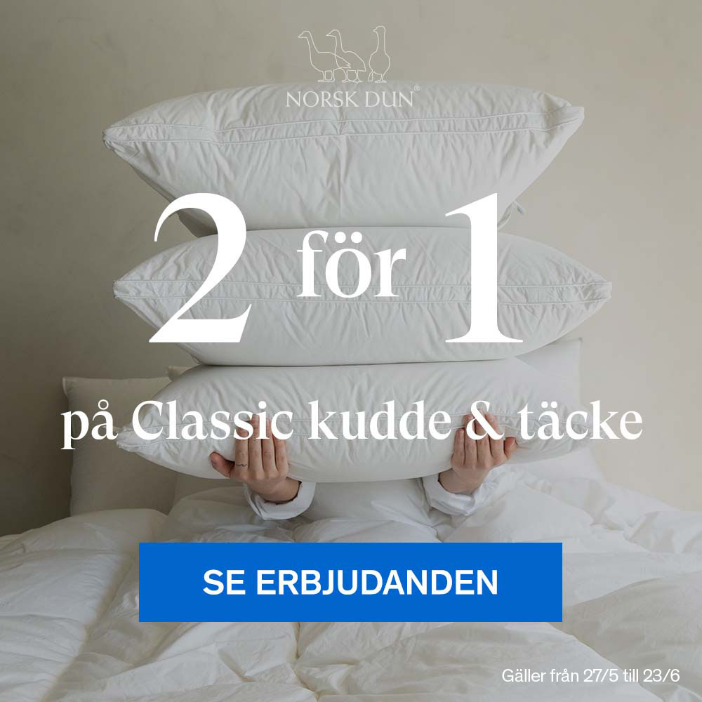 2 för 1 på Classic kudde & täcke.